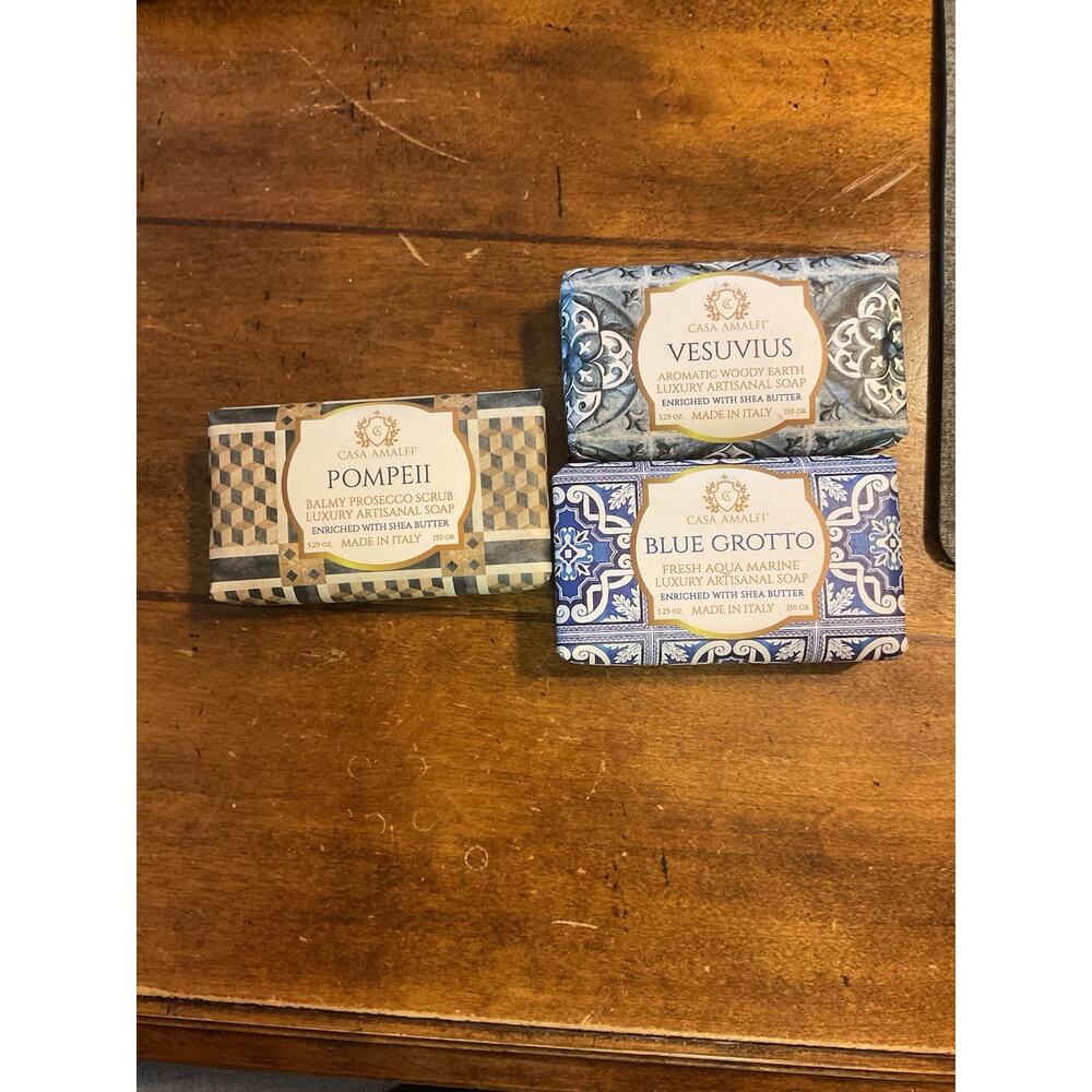 CASA Amalfi Luxury Artisanal SOAP Italy Vesuvius, Blue Grotto And Pompeii